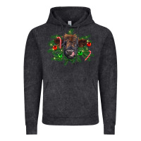 Vintage Black Christmas highland calf Vintage Hoodie - RanaPortraitStore