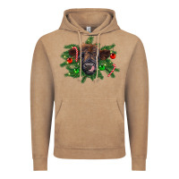 Vintage Coffee Christmas highland calf Vintage Hoodie - RanaPortraitStore