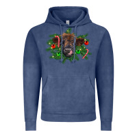 Vintage Denim Christmas highland calf Vintage Hoodie - RanaPortraitStore