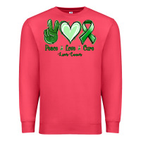 Cardinal Peace love cure Liver Cancer Premium Sweatshirt - NancyCooperArtShop