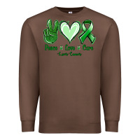 Chestnut Peace love cure Liver Cancer Premium Sweatshirt - NancyCooperArtShop