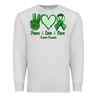 Dove Grey Peace love cure Liver Cancer Premium Sweatshirt - NancyCooperArtShop