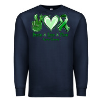 Navy Peace love cure Liver Cancer Premium Sweatshirt - NancyCooperArtShop