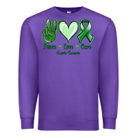 Purple Peace love cure Liver Cancer Premium Sweatshirt - NancyCooperArtShop