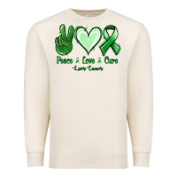 Sandshell Peace love cure Liver Cancer Premium Sweatshirt - NancyCooperArtShop