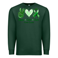 Sports Green Peace love cure Liver Cancer Premium Sweatshirt - NancyCooperArtShop
