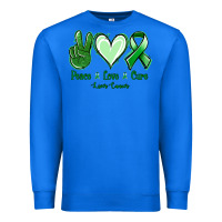 True Royal Peace love cure Liver Cancer Premium Sweatshirt - NancyCooperArtShop