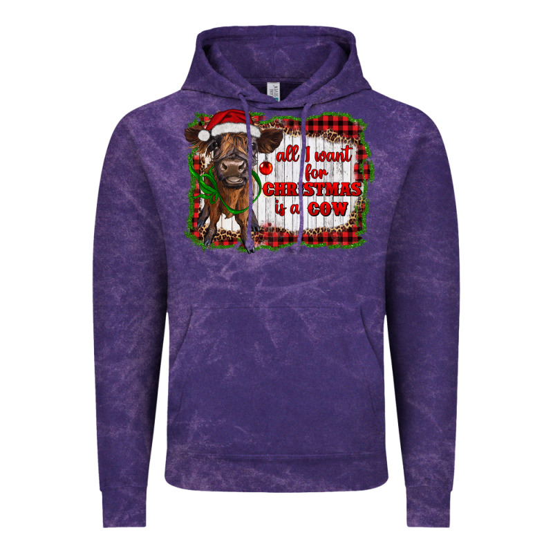 All I Want For Christmas Is A Cow Highland Calf Vintage Hoodie by RanaPortraitStore | Teevron
