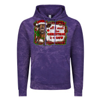 Cloud Purple all i want for christmas is a cow highland calf Vintage Hoodie - RanaPortraitStore