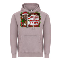 Vintage Zinc all i want for christmas is a cow highland calf Vintage Hoodie - RanaPortraitStore