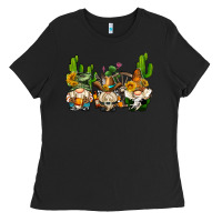 Black western gnomes with cactus Ladies Tee - AdoDesignShop