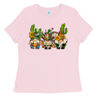 Bubblegum Pink western gnomes with cactus Ladies Tee - AdoDesignShop