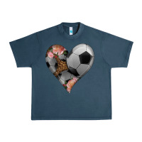 Midnight Navy western soccer heart Urban Heavy Tee - HRA Design Shop