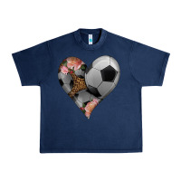 Navy western soccer heart Urban Heavy Tee - HRA Design Shop