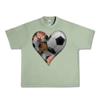 Oil Green western soccer heart Urban Heavy Tee - HRA Design Shop