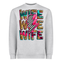 Race Wife Wife Wife Lightningbolt Heavyweight Sweatshirt | Teevron