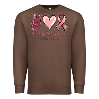 Chestnut Peace love cure Uterine Cancer Premium Sweatshirt - NancyCooperArtShop