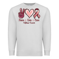 Dove Grey Peace love cure Uterine Cancer Premium Sweatshirt - NancyCooperArtShop