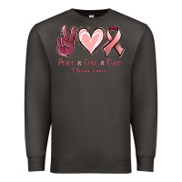 Smoke Peace love cure Uterine Cancer Premium Sweatshirt - NancyCooperArtShop