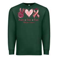 Sports Green Peace love cure Uterine Cancer Premium Sweatshirt - NancyCooperArtShop