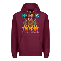 Burgundy heifers be trippin' Premium Hoodie - LillyAllenDesigns