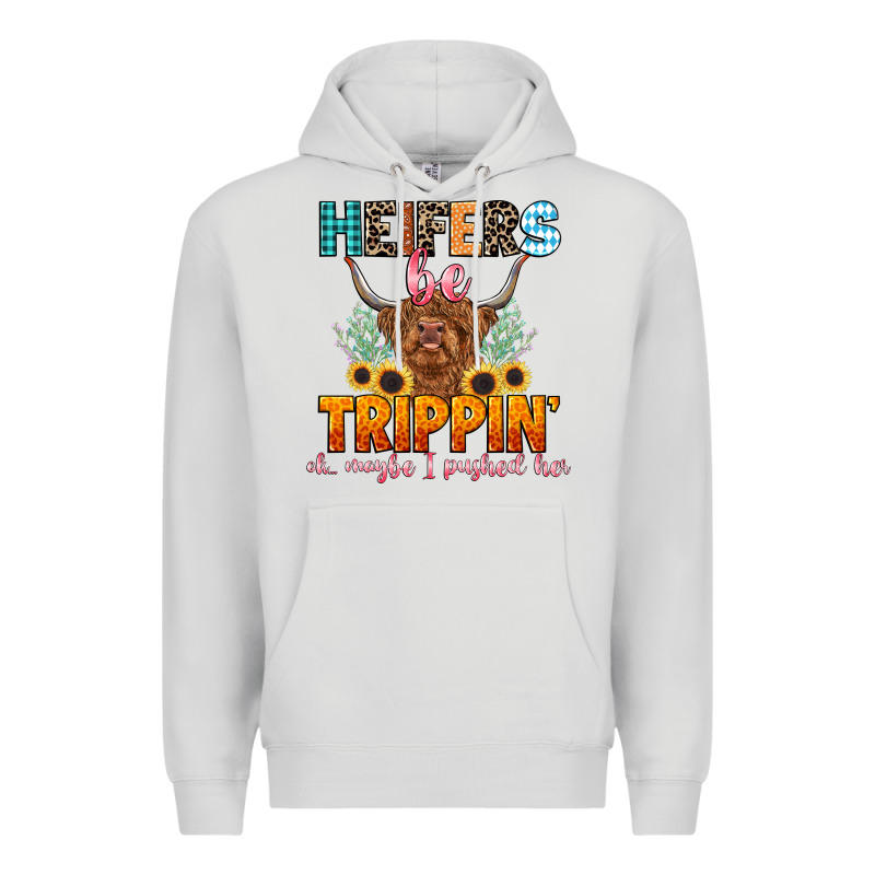 Heifers Be Trippin' Premium Hoodie by LillyAllenDesigns | Teevron