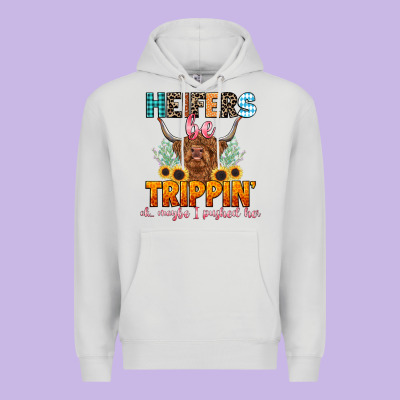Heifers Be Trippin' Premium Hoodie Designed By Lillyallendesigns