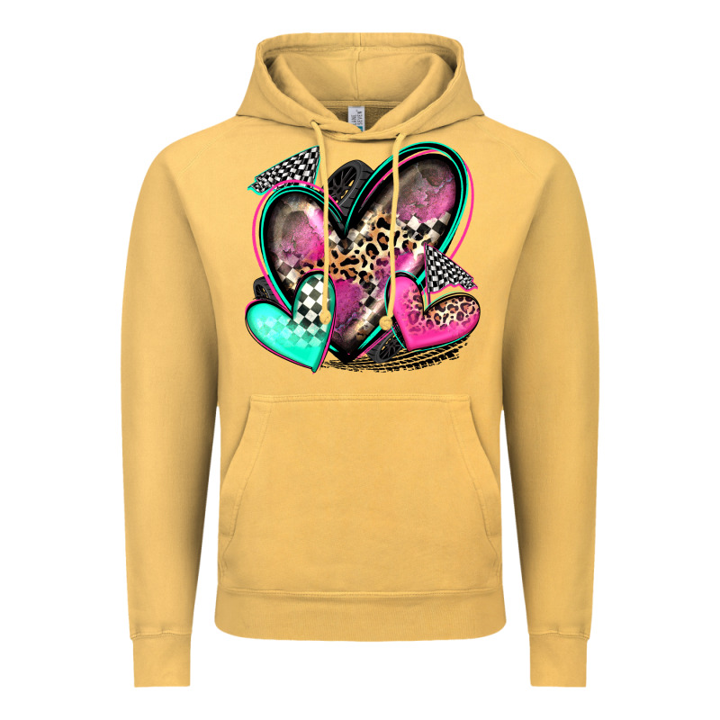 Race Hearts Vintage Hoodie by Zillion Design Studio | Teevron