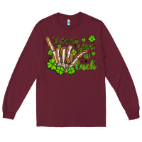 Burgundy i don t give a luck Long Sleeve Tee - Artiststas