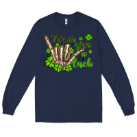 Navy i don t give a luck Long Sleeve Tee - Artiststas
