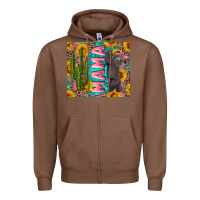Chestnut western mama with baby bear Zipper Hoodie - Artiststas