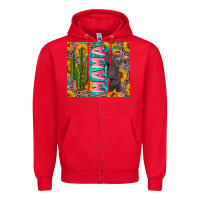 Red western mama with baby bear Zipper Hoodie - Artiststas