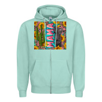 Seafoam western mama with baby bear Zipper Hoodie - Artiststas