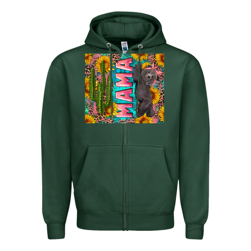 Western Mama With Baby Bear Zipper Hoodie by Artiststas | Teevron