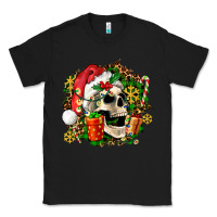 Black christmas skull and gift Classic Tee - AdoDesignShop
