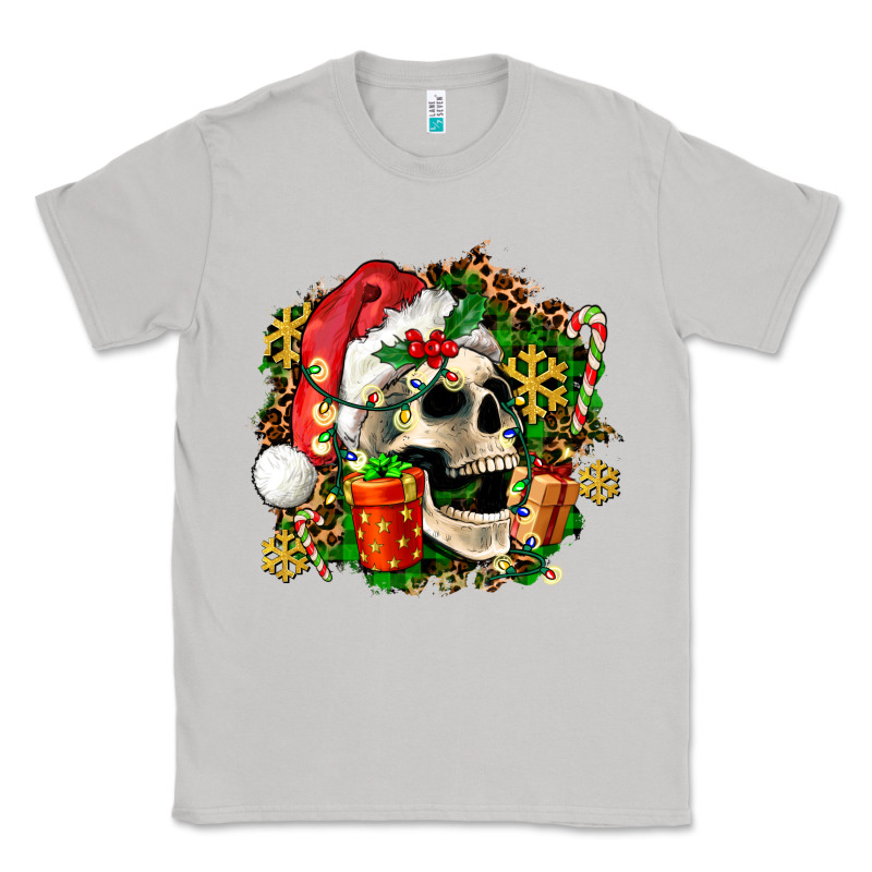 Christmas Skull And Gift Classic Tee by AdoDesignShop | Teevron