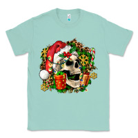 Seafoam christmas skull and gift Classic Tee - AdoDesignShop
