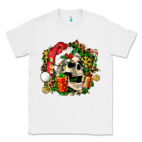 White christmas skull and gift Classic Tee - AdoDesignShop
