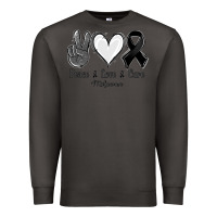 Smoke Peace love cure Melanoma Cancer Premium Sweatshirt - NancyCooperArtShop