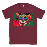 Burgundy chingona sugar skull Classic Tee - BundleAndBundleShop