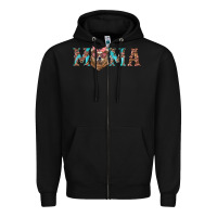 Black mama with bear Zipper Hoodie - Artiststas