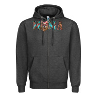 Charcoal Heather mama with bear Zipper Hoodie - Artiststas