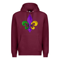 Burgundy mardi gras fleur de lis Premium Hoodie - LillyAllenDesigns