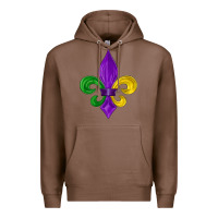Chestnut mardi gras fleur de lis Premium Hoodie - LillyAllenDesigns