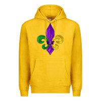 Lemon mardi gras fleur de lis Premium Hoodie - LillyAllenDesigns