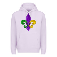 Lilac mardi gras fleur de lis Premium Hoodie - LillyAllenDesigns