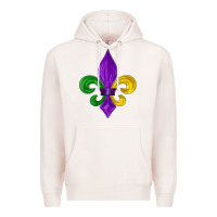 Pale Pink mardi gras fleur de lis Premium Hoodie - LillyAllenDesigns