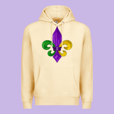 Mardi Gras Fleur De Lis Premium Hoodie Designed By Lillyallendesigns
