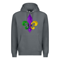 Rock mardi gras fleur de lis Premium Hoodie - LillyAllenDesigns