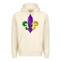 Sandshell mardi gras fleur de lis Premium Hoodie - LillyAllenDesigns